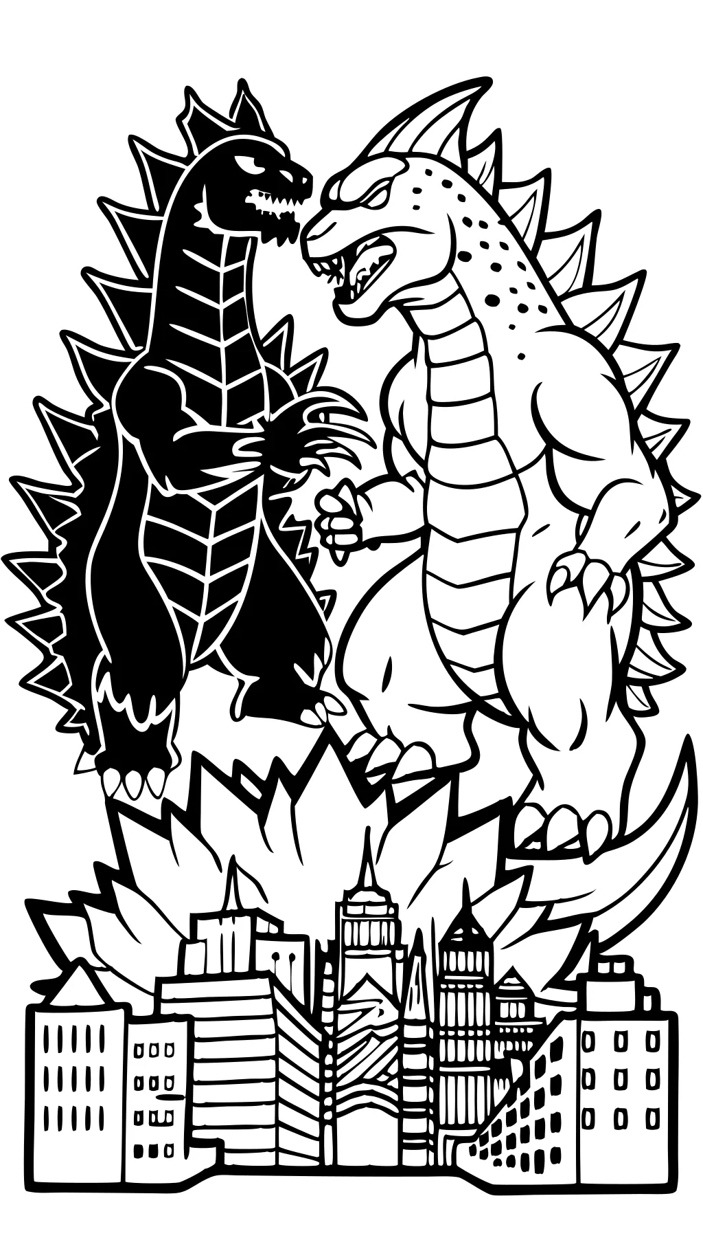 coloriage godzilla vs kong